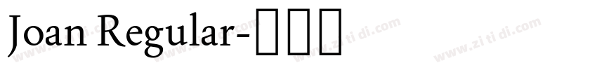 Joan Regular字体转换